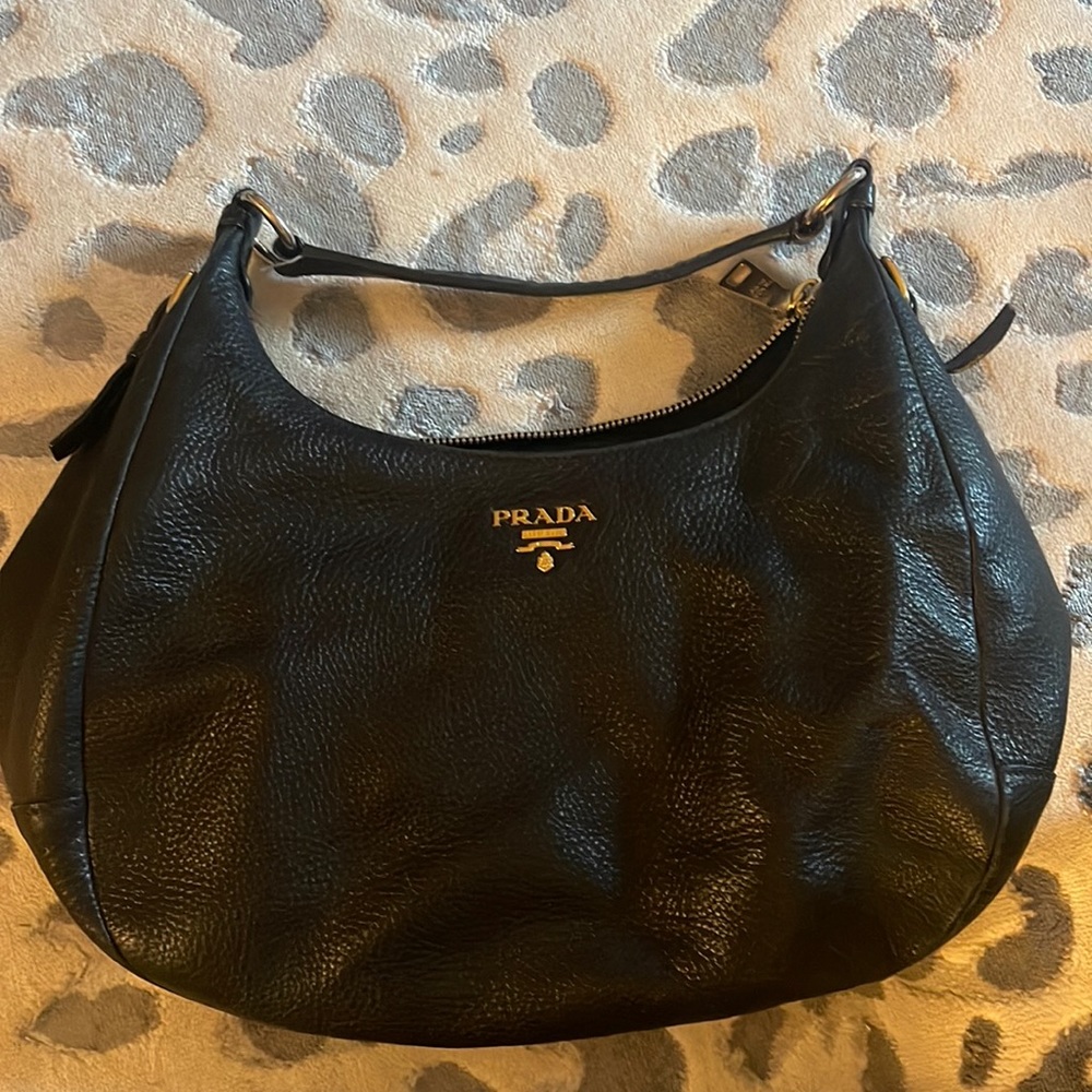 Prada pebble leather hobo perfect condition